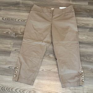 Loft Curvy Crop Pant Khaki Women’s size 12 NWT